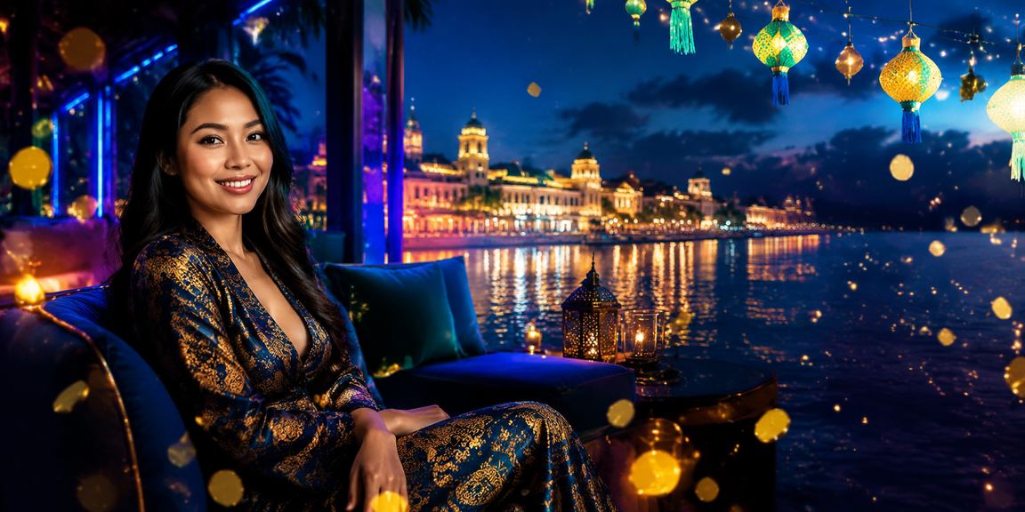 Tampilan antarmuka pendaftaran dengan efek neon yang modern dan menarik